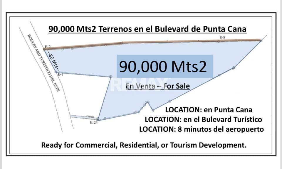 Land for sale in Punta Cana Village, Punta Cana